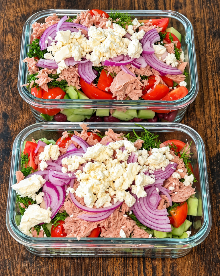 Thunfisch-Kidneybohnen-Salat mit Ei, Gurke, Tomaten und Feta