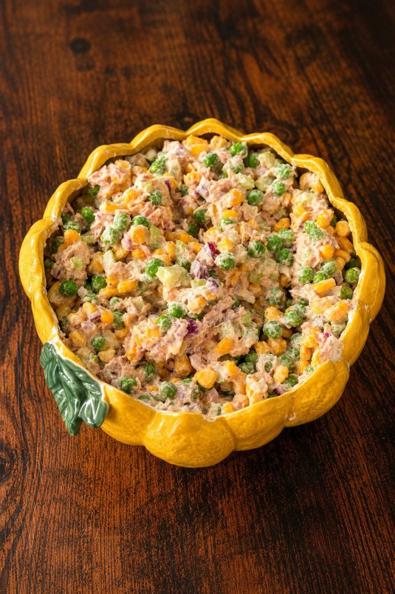 Erbsen-Mais-Thunfisch Salat