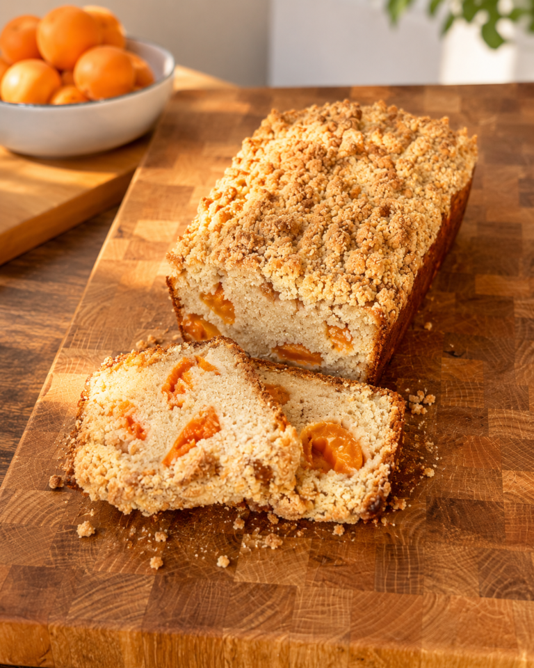 Aprikosenkuchen mit Streuseln