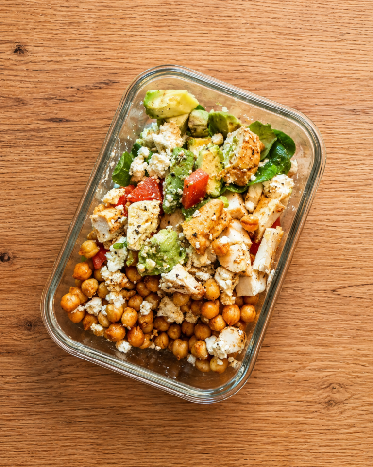 Office Meal Prep – Knuspriger Kichererbsensalat